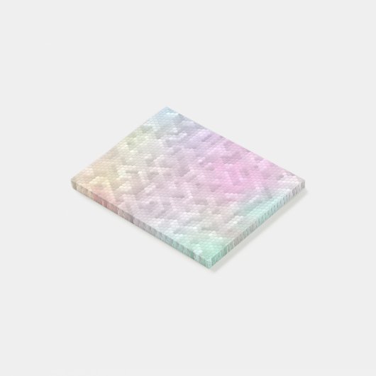 Koelregenboogkleurige mozaïek post-it® notes (Schuin)