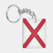 Koelstaat Alabama-vlag Sleutelhanger (Voorkant Links)