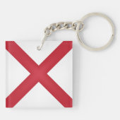 Koelstaat Alabama-vlag Sleutelhanger (Achterkant)