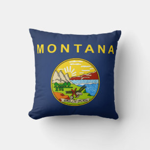 Koelstaat Montana-vlag Kussen