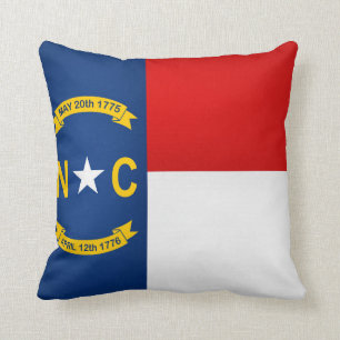 Koelstaat van de vlag van North Carolina Kussen