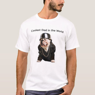 KOELSTE PAPA TER WERELD ENGELSE BULLDOG T-SHIRT