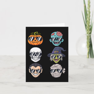 Koelste pomkin Halloween Skeleton Witch Vampire B Kaart