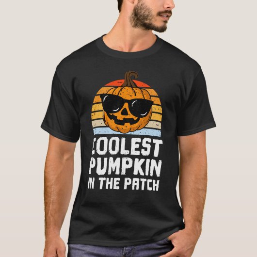 Koelste pompoen in de patch, Halloween Mannen T-shirt (Voorkant)