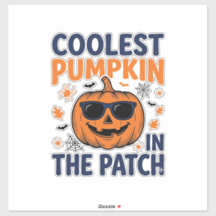 Koelste Pompoen in de Patch Halloween T-shirt_1 Sticker