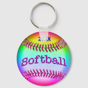 Koelste regenboogTEAM Softball-Sleutelhangers met Sleutelhanger