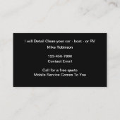 Koelste Visitekaartjes voor autoauto-informatie (Achterkant)