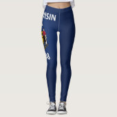 Koeltoestand van de Mode van de vlag van Wisconsin Leggings (Voorkant)