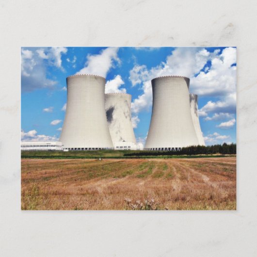 Koeltorens van een kerncentrale briefkaart (Voorkant)