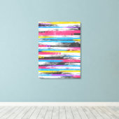 Koeltrendy trillende abstracte verfafbijtmiddelen canvas afdruk (Insitu (Houten vloer))