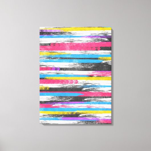 Koeltrendy trillende abstracte verfafbijtmiddelen canvas afdruk (Voorkant)