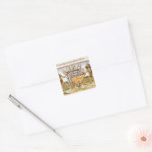 Koelvis Vierkante Sticker (Envelop)