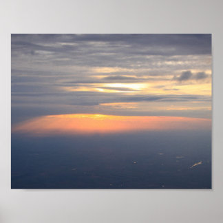 koelzonsondergang in het poster