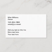 Koelzwembad en luierthema visitekaartje (Achterkant)