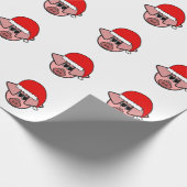 Koelzwijn met Santa Hat Cadeaupapier (Hoek)
