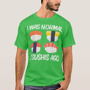 Koelzwoerd voor mannen Japans Sashimi zeevoedsel T-shirt
