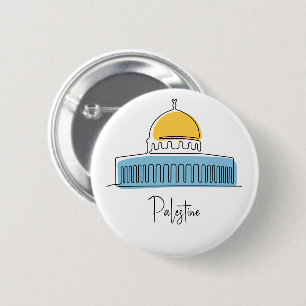 Koepel van de Rock Palestine Ronde Button 5,7 Cm