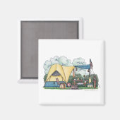 Koepeltent Camper Camping Magneten (Voorkant / Achterkant)