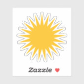 Koerdisch Roj-symbool Sticker (Vel)