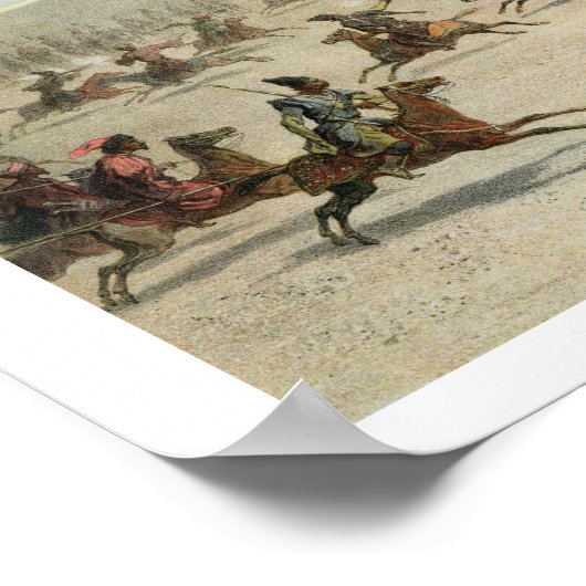 Koerdische en Tatar-strijders in Sadar Abbat, Arme Poster (Hoek)