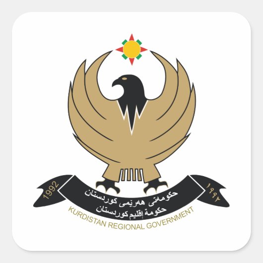 Koerdische KOA Vierkante Sticker (Voorkant)