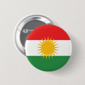 Koerdische vlag, drapeau kurde, kurdische Flagge Ronde Button 5,7 Cm (Voorkant /achterkant)