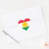 Koerdische vlag hart sticker (Envelop)