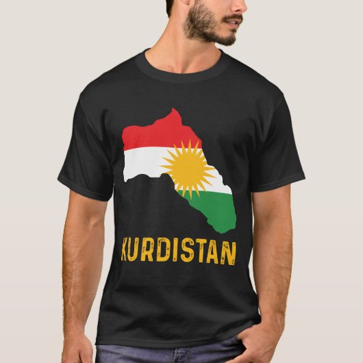 Koerdische vlag van Koerdische inheemse Koerdische T-shirt (Voorkant)