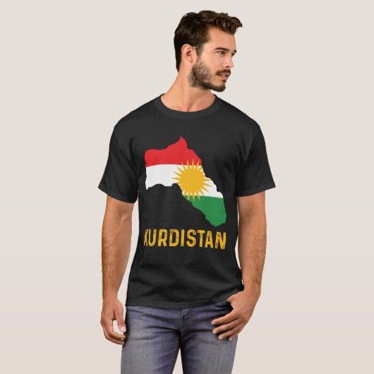 Koerdische vlag van Koerdische inheemse Koerdische T-shirt (Voorkant volledig)