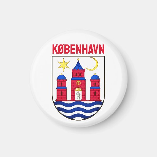 Koerdische wapenschild - DENEMARKEN Magneet (Voorkant)