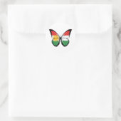 Koerdistan Butterfly Vlag Ronde Sticker (Tas)