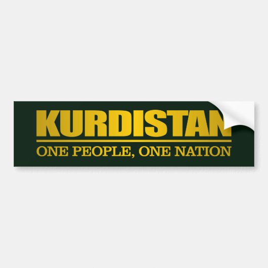 Koerdistan (één volk, één natie) bumpersticker (Voorkant)