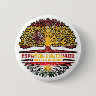 Koerdistan Koerdisch Spanje Spaans - Boomboomvlag Ronde Button 5,7 Cm