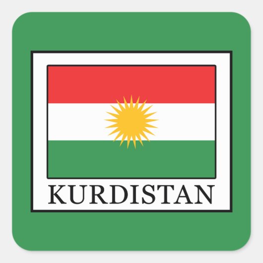 Koerdistan Vierkante Sticker (Voorkant)