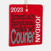 Koerier Extraordinaire CUSTOM Keramisch Ornament (Rechts)