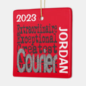 Koerier Extraordinaire CUSTOM Keramisch Ornament (Links)