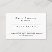 Koerier met Foto van Houder Visitekaartje (Achterkant)