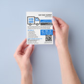 Koeriersvrachtwagen Logo, de Koeriersdienst Advert Flyer (Hand)