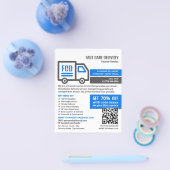 Koeriersvrachtwagen Logo, de Koeriersdienst Advert Flyer (Enkel)