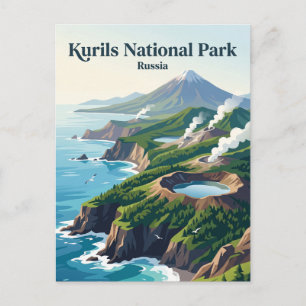 Koerilen Nationaal Park Rusland Briefkaart