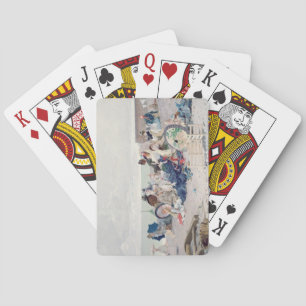 Koers op Yport, 1878 (olie op canvas) Pokerkaarten