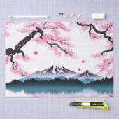 Koesbloesems en bergen ontkoppelen tissuepapier (Craft)