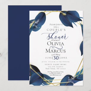 Koesschoenen Modern Deep Indigo Blue and Gold Kaart