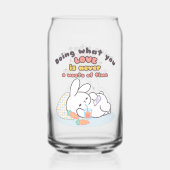 Koester je passies - een gezellige konijnenherinne blikvorm glas (Voorkant)