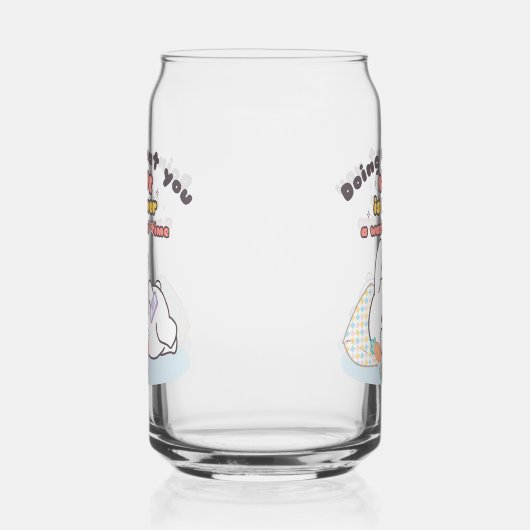 Koester je passies - een gezellige konijnenherinne blikvorm glas (Rechts)