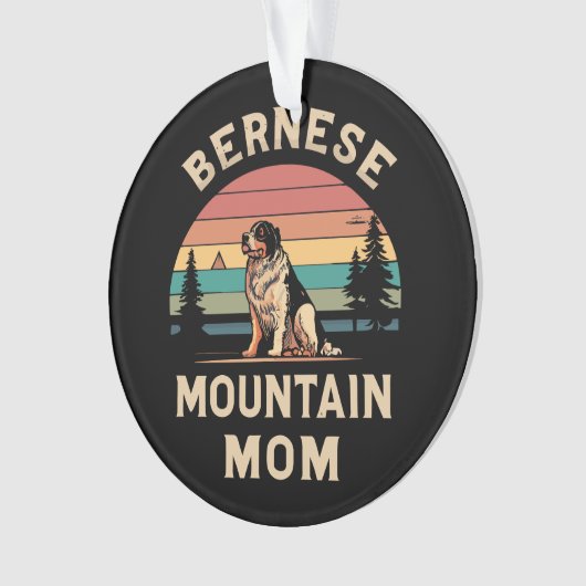 Koester uw liefde: Berner Mountain Dog Mam Ornament (voorkant)