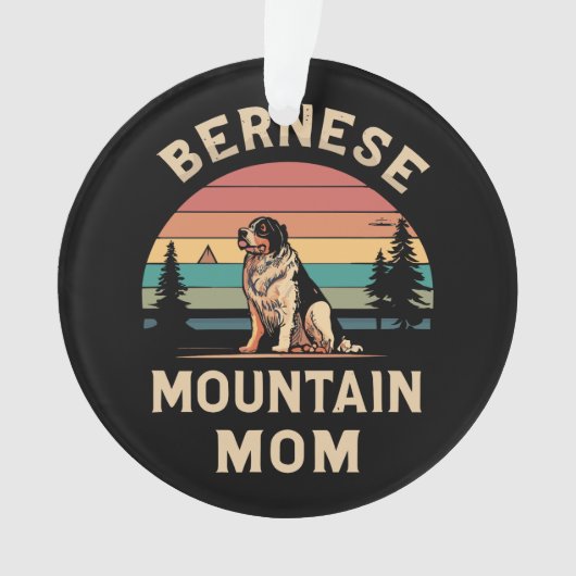 Koester uw liefde: Berner Mountain Dog Mam Ornament (voorkant)