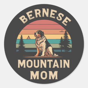 Koester uw liefde: Berner Mountain Dog Mam Ronde Sticker