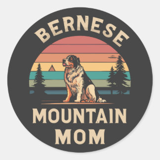Koester uw liefde: Berner Mountain Dog Mam Ronde Sticker