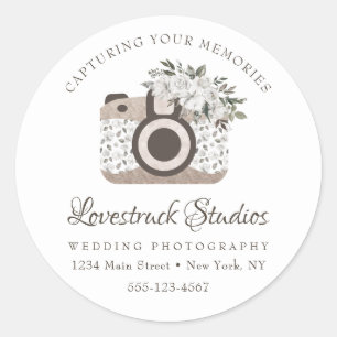 Koesteren  Custom Logo Photography Business Ronde Sticker